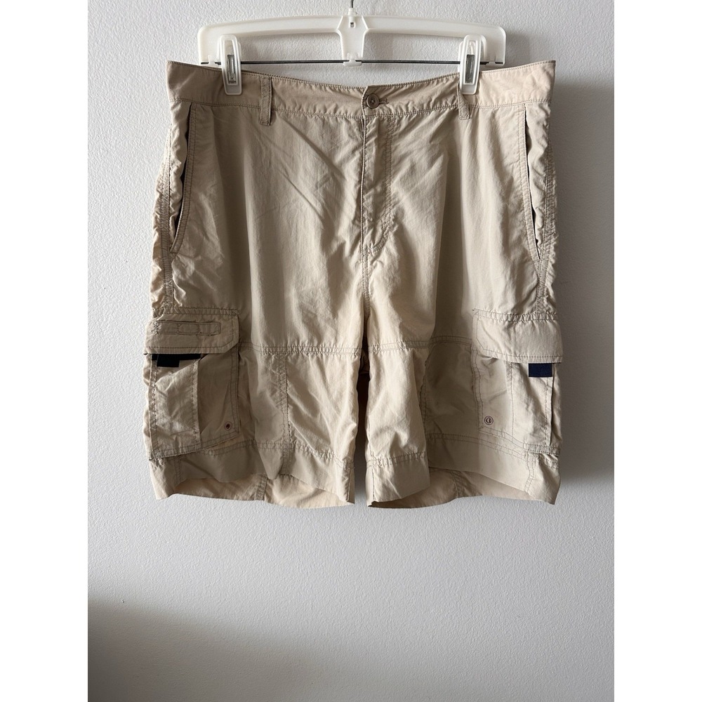 Vineyard Vines Shorts Mens 36 Nylon Beige Cargo Outdoor Hiking Lightweight